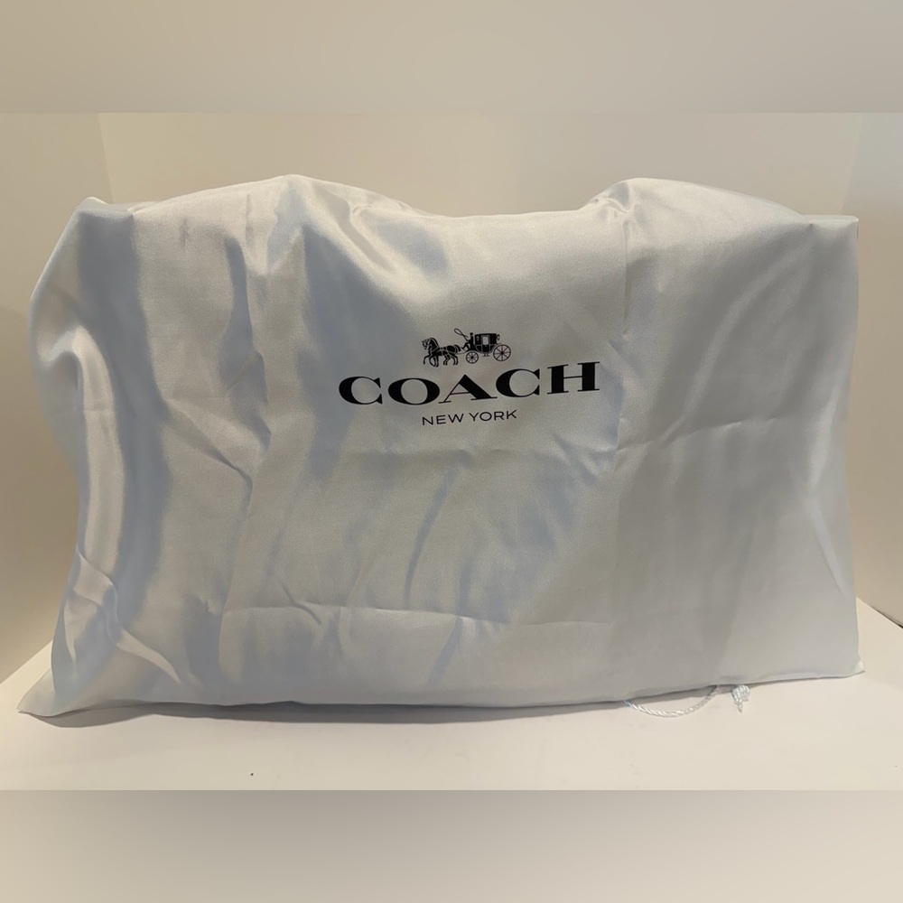 NWT Coach Theo Black Leather Tote Bag - Picture 15 of 16